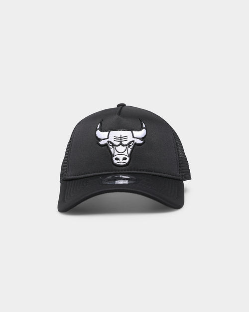 New Era Chicago Bulls 'Monochrome' Foam Front 9FORTY A-Frame Trucker Snapback Black/Black/White