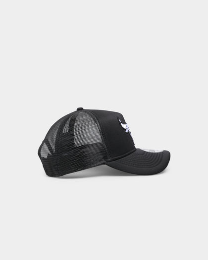 New Era Chicago Bulls 'Monochrome' Foam Front 9FORTY A-Frame Trucker Snapback Black/Black/White