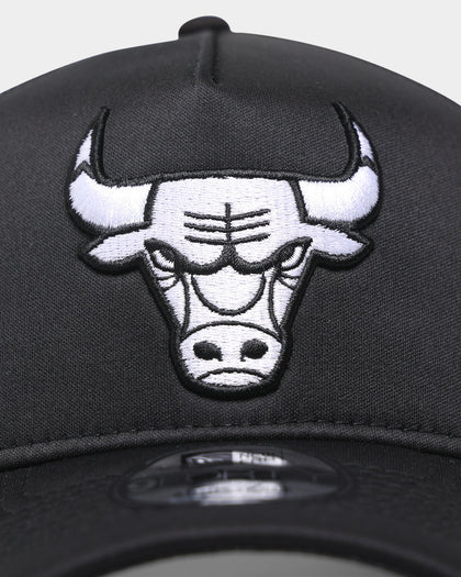 New Era Chicago Bulls 'Monochrome' Foam Front 9FORTY A-Frame Trucker Snapback Black/Black/White