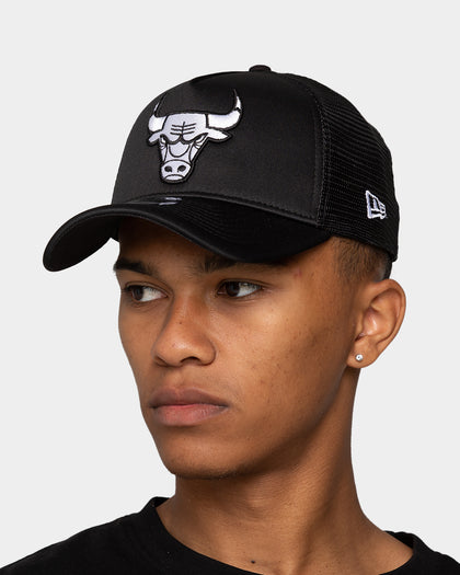 New Era Chicago Bulls 'Monochrome' Foam Front 9FORTY A-Frame Trucker Snapback Black/Black/White