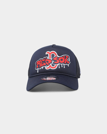 New Era Boston Red Sox 'Graffiti Design' Foam Front 9FORTY A-Frame Trucker Snapback Original Team Colour