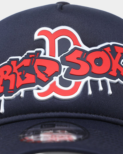 New Era Boston Red Sox 'Graffiti Design' Foam Front 9FORTY A-Frame Trucker Snapback Original Team Colour