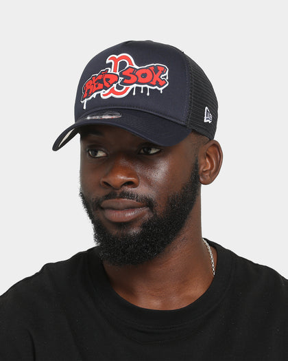 New Era Boston Red Sox 'Graffiti Design' Foam Front 9FORTY A-Frame Trucker Snapback Original Team Colour