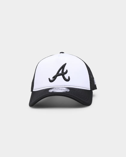 New Era Atlanta Braves 'Monochrome' Foam Front 9FORTY A-Frame Trucker Snapback White/Black