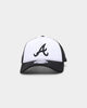 New Era Atlanta Braves 'Monochrome' Foam Front 9FORTY A-Frame Trucker Snapback White/Black