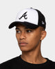 New Era Atlanta Braves 'Monochrome' Foam Front 9FORTY A-Frame Trucker Snapback White/Black