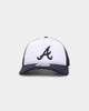 New Era Atlanta Braves 'White OTC' Foam Front 9FORTY A-Frame Trucker Snapback Team/2-Tone