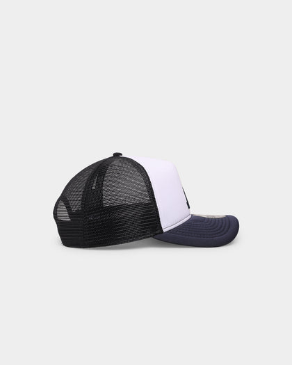 New Era Atlanta Braves 'White OTC' Foam Front 9FORTY A-Frame Trucker Snapback Team/2-Tone