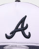 New Era Atlanta Braves 'White OTC' Foam Front 9FORTY A-Frame Trucker Snapback Team/2-Tone