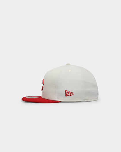 New Era Cincinnati Reds 1990 'Off White 2-Tone World Series Patch' 59FIFTY Fitted Chrome White/OTC