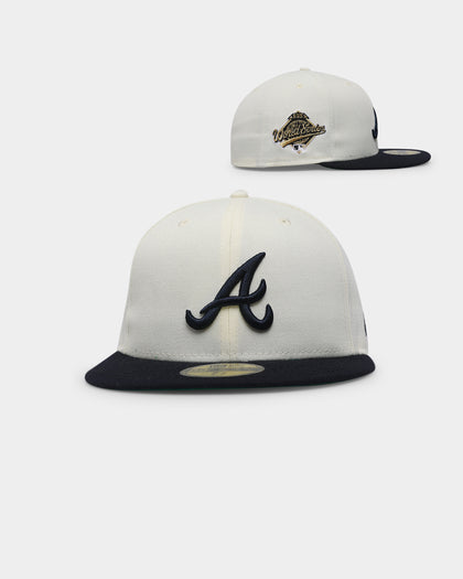 New Era Atlanta Braves 1995 'Off White 2-Tone World Series Patch' 59FIFTY Fitted Chrome White/OTC