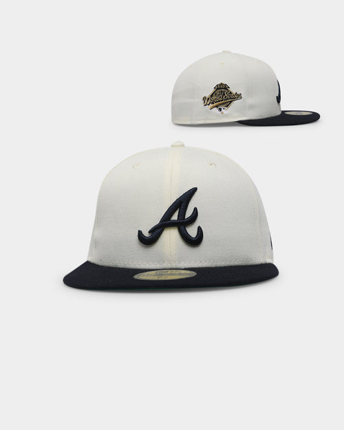 New Era Atlanta Braves 1995 'Off White 2-Tone World Series Patch' 59FIFTY Fitted Chrome White/OTC