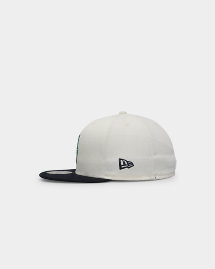 New Era Seattle Mariners 20th Anniversary 'Off White 2-Tone World Series Patch' 59FIFTY Fitted Chrome White/OTC