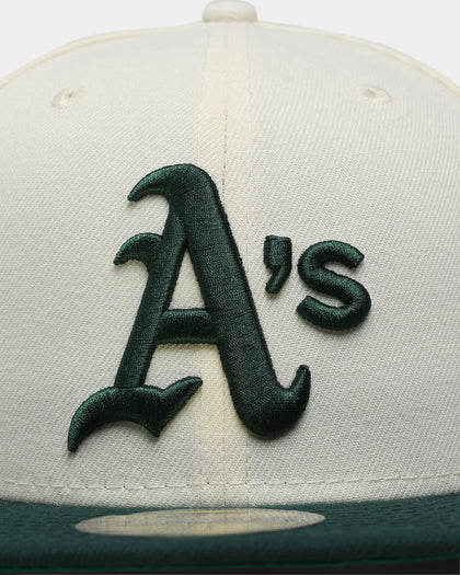 New Era Oakland Athletics 1989 'Off White 2-Tone World Series Patch' 59FIFTY Fitted Chrome White/OTC