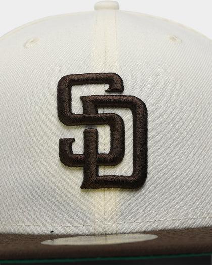 New Era San Diego Padres 40th Anniversary 'Off White 2-Tone World Series Patch' 59FIFTY Fitted Chrome White/OTC