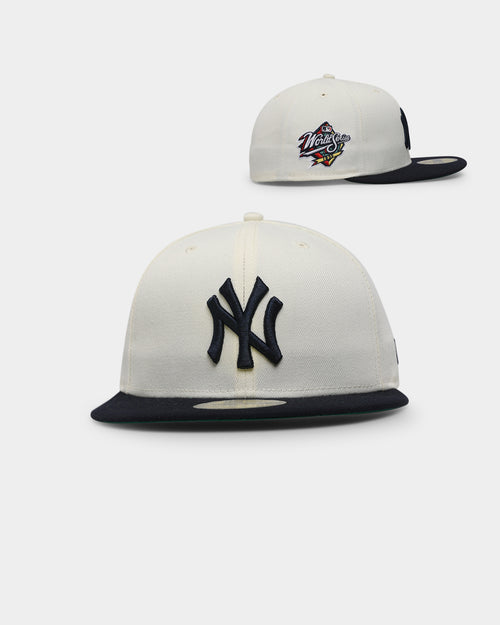 New Era New York Yankees 1999 'Off White 2-Tone World Series Patch' 59FIFTY Fitted Chrome White/OTC