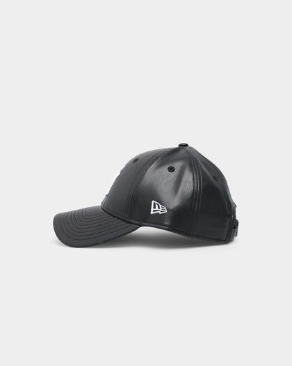 New Era Women's New York Yankees 'PU Leather' 9FORTY Casual Strapback Black/White