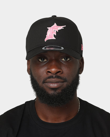 New Era Florida Marlins Neon Pink 9FORTY A-Frame Snapback Black/Neon