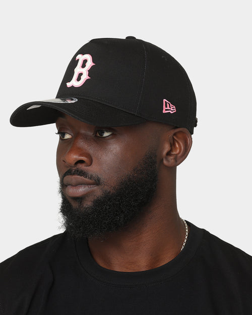 New Era Boston Red Sox Neon Pink 9FORTY A-Frame Snapback Black/Neon