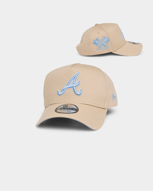 New Era Atlanta Braves 'Sandy Skies' 9FORTY A-Frame Snapback Tumbleweed/Sky