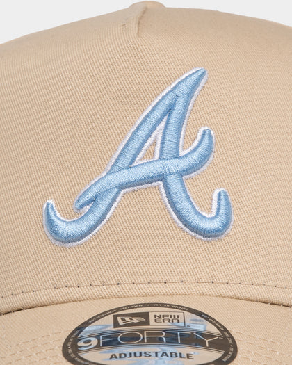 New Era Atlanta Braves 'Sandy Skies' 9FORTY A-Frame Snapback Tumbleweed/Sky