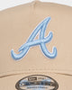New Era Atlanta Braves 'Sandy Skies' 9FORTY A-Frame Snapback Tumbleweed/Sky
