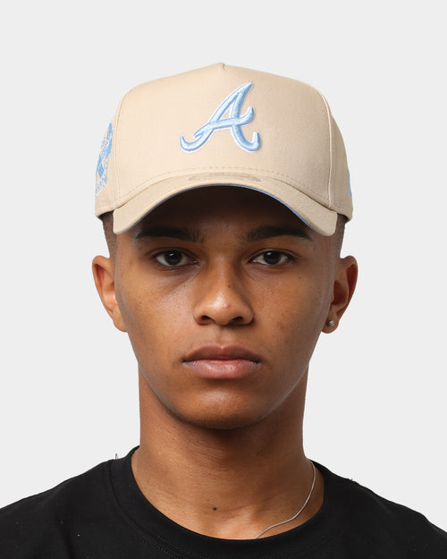 New Era Atlanta Braves 'Sandy Skies' 9FORTY A-Frame Snapback Tumbleweed/Sky