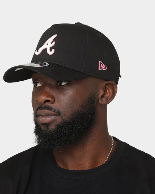 New Era Atlanta Braves Neon Pink 9FORTY A-Frame Snapback Black/Neon