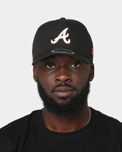 New Era Atlanta Braves Neon Pink 9FORTY A-Frame Snapback Black/Neon