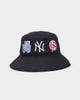 New Era New York Yankees 'All Over Team Patches' Bucket Hat Original Team Colours