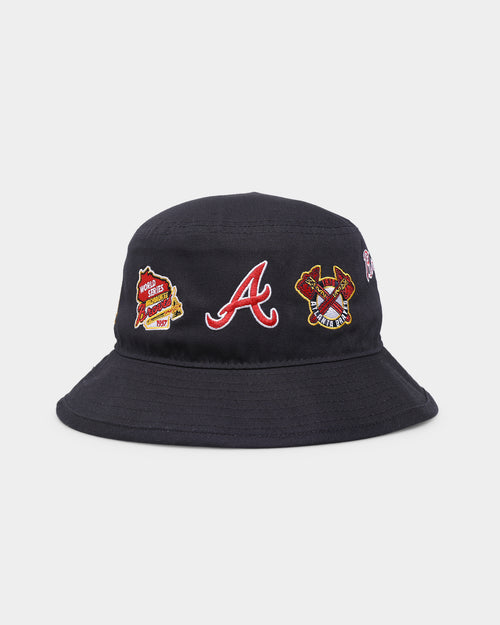 New Era Atlanta Braves 'All Over Team Patches' Bucket Hat Original Team Colours