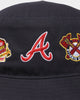 New Era Atlanta Braves 'All Over Team Patches' Bucket Hat Original Team Colours