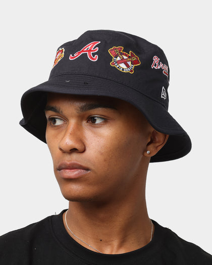 New Era Atlanta Braves 'All Over Team Patches' Bucket Hat Original Team Colours