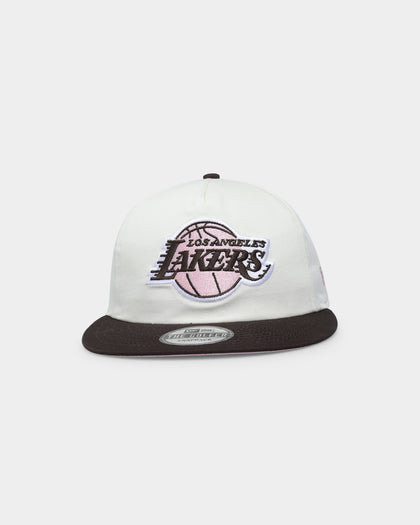 New Era Los Angeles Lakers 'Neopolitan' Golfer Snapback Chrome White/Walnut/Pink