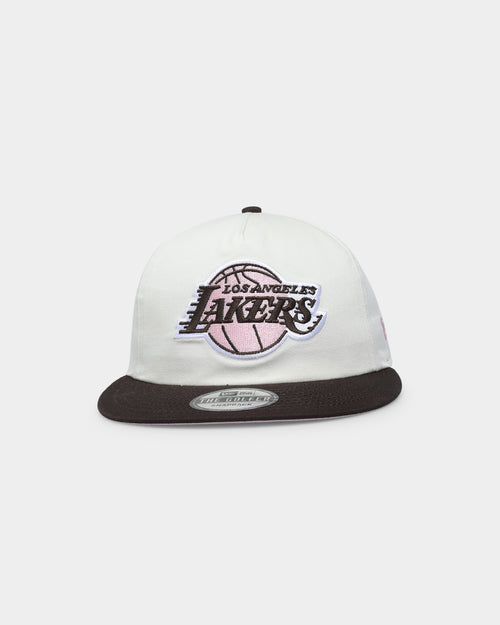 New Era Los Angeles Lakers 'Neopolitan' Golfer Snapback Chrome White/Walnut/Pink