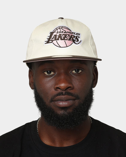 New Era Los Angeles Lakers 'Neopolitan' Golfer Snapback Chrome White/Walnut/Pink