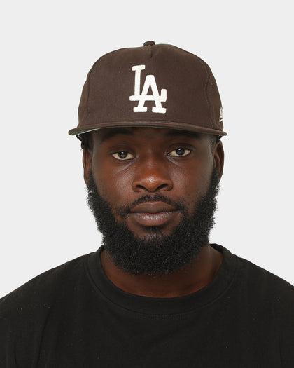 New Era Los Angeles Dodgers 'Chain Stitch' Golfer Snapback Walnut