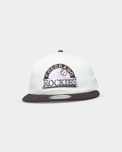 New Era Colorado Rockies 'Neopolitan' Golfer Snapback Chrome White/Walnut/Pink