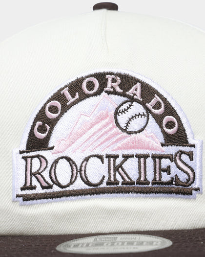 New Era Colorado Rockies 'Neopolitan' Golfer Snapback Chrome White/Walnut/Pink