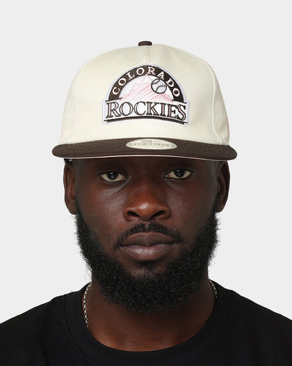 New Era Colorado Rockies 'Neopolitan' Golfer Snapback Chrome White/Walnut/Pink
