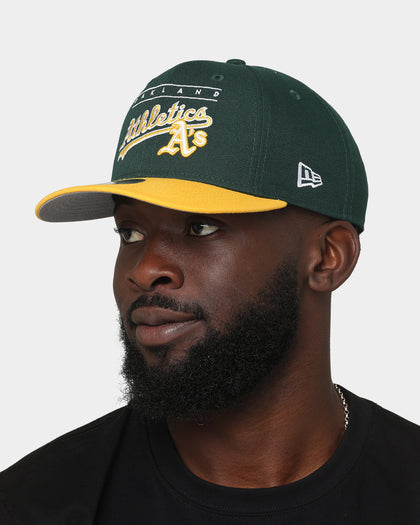 New Era Oakland Athletics 'Original Team Colours' Q122 9FIFTY Original Fit Snapback Green/Yellow