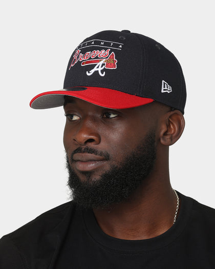 New Era Atlanta Braves Line Script Q122 9FIFTY Original Fit OTC/Black/Red