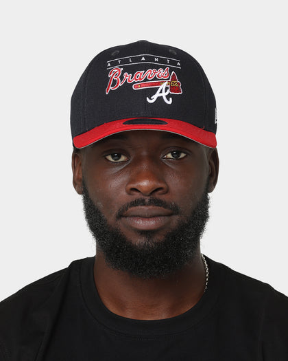 New Era Atlanta Braves Line Script Q122 9FIFTY Original Fit OTC/Black/Red