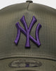 New Era New York Yankees 'Ripstop' 9FORTY A-Frame Snapback Olive/Purple