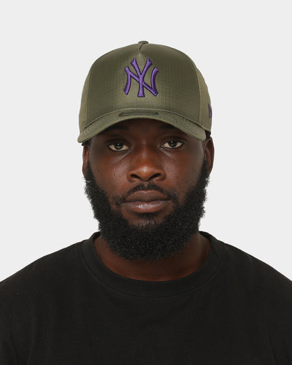 New Era New York Yankees 'Ripstop' 9FORTY A-Frame Snapback Olive/Purple