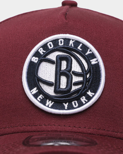New Era Brooklyn Nets 9FORTY A-Frame Snapback Maroon/Navy/White