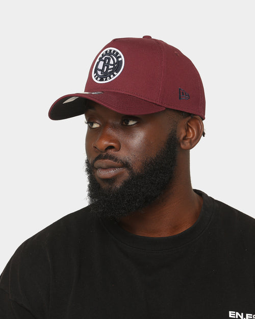New Era Brooklyn Nets 9FORTY A-Frame Snapback Maroon/Navy/White
