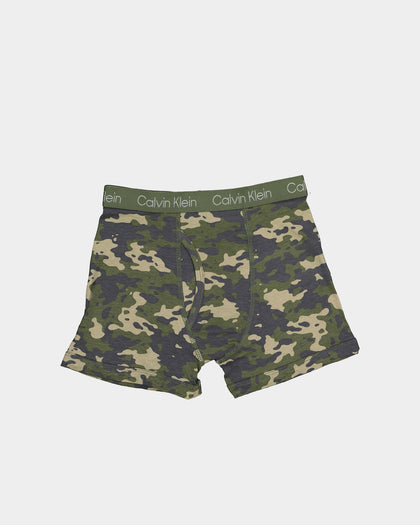 Calvin Klein Kids' Camo Stripe 4 Pack Boxer Brief Multi-Coloured