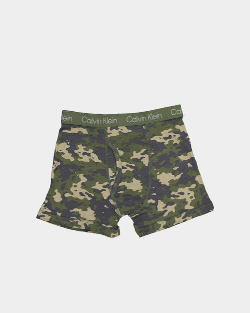 Calvin Klein Kids' Camo Stripe 4 Pack Boxer Brief Multi-Coloured