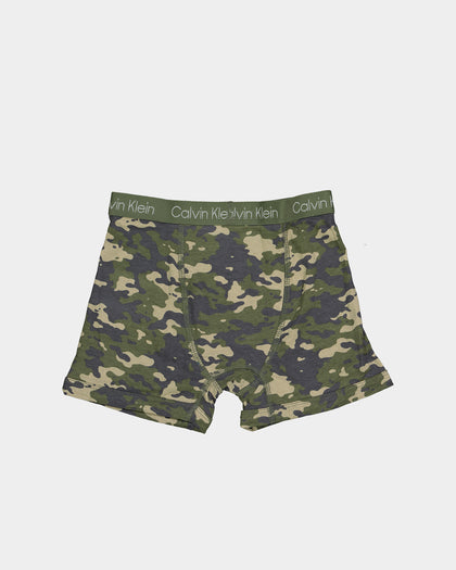 Calvin Klein Kids' Camo Stripe 4 Pack Boxer Brief Multi-Coloured
